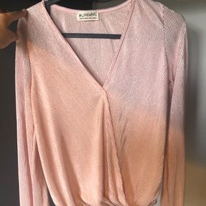 Pink sparkly blouse